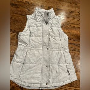 North Face Gray Quilted Vest Ladies Small